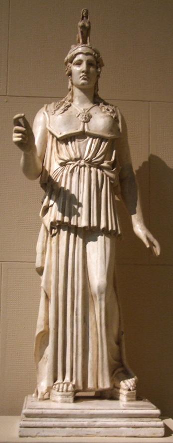 Римская копия Афины Парфенос авторства Фидия в уменьшенном варианте.