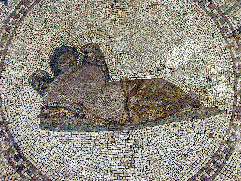 Картина Римская мозаика. Бог Гипнос. Рисан. Черногория