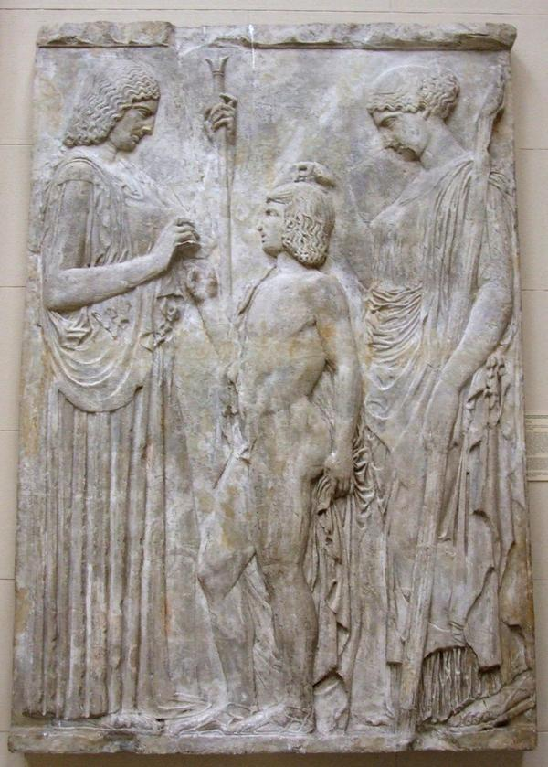 Рельеф с изображением Деметры и Элевсинских богов