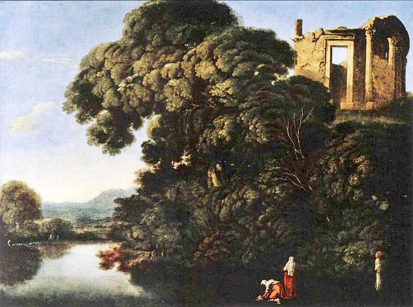 Картина Пейзаж с храмом Весты (Гестии)