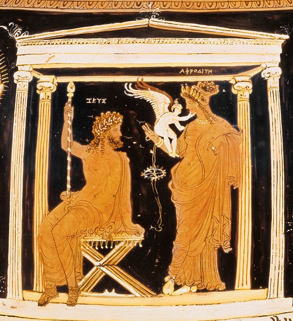 Зевс, Афродита и Эрос, 4-го век до нашей эры, Музей Дж. Пола Гетти