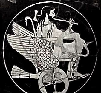 Крылатая колесница Гефеста, 6 век до н.э.