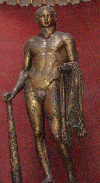 Геракл, греко-римская бронзовая статуя, Музей Пио-Клементино, Музеи Ватикана
