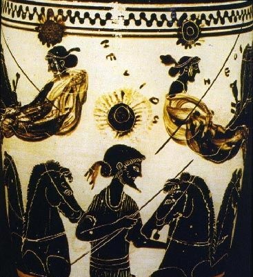 Нюкта, Гемера-Эос и Гелиос, 5 век до н.э., Музей Метрополитен