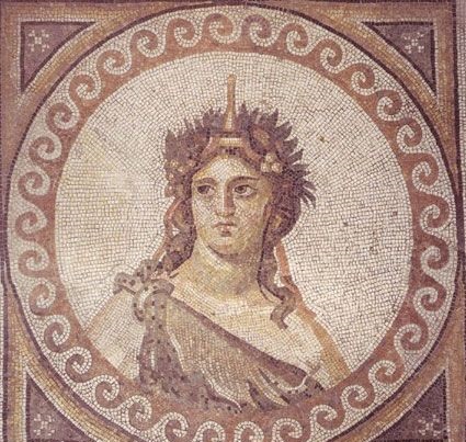 Дионис-Вакх, греко-римская мозаика 4 век нашей эры, Музей школы дизайна Род-Айленда