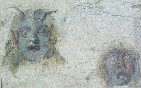 Лик Эриний, греко-римская фреска из Помпеи 1 век нашей эры, Национальный археологический музей Неаполя