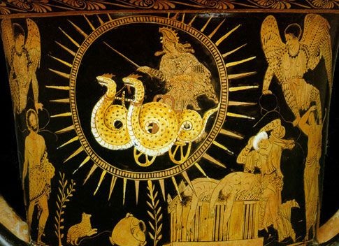 Колесница-драконов Медеи, 4 век до н.э., Художественный музей Кливленда