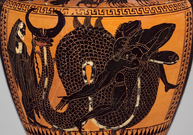 Нерей, Тритон и Геракл, 6 век до н.э., Метрополитен-музей