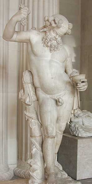 Силен, греко-римская мраморная статуя, 2 век н.э., Лувр