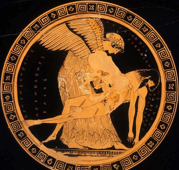 Эос и тело Мемнона, 5 века до н.э., Лувр