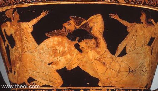 Геракл борется с Антеем, 6 век до н.э., Лувр