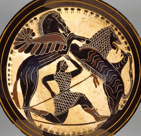 Беллерофонт, Пегас и Химера, 6 век до н.э., Музей Дж. Пола Гетти