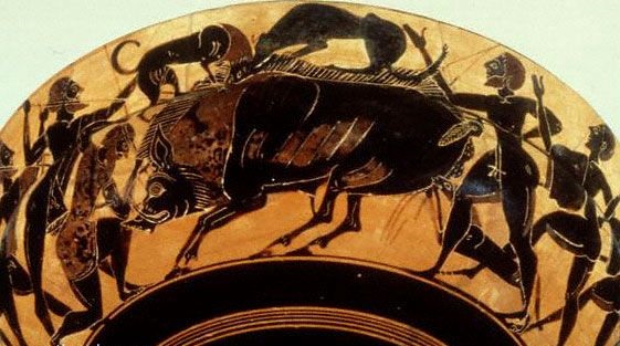 Калидонская охота на кабана, 6 век до н.э., Музей Дж. Пола Гетти