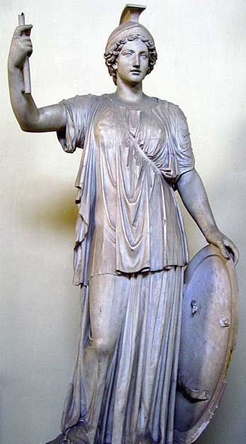 Афина Паллада, греко-римская мраморная статуя, музей Пио-Клементино, музеи Ватикана
