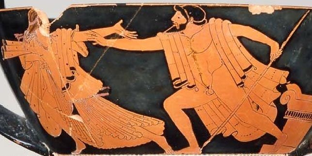 Зевс, преследующий Эгину, 5 век до н.э., Музей изящных искусств Бостона.