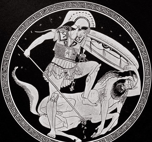 Тесей убивает Кентавра, 5 век до н.э., Государственное античное собрание
