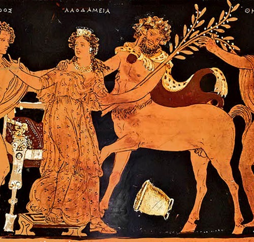 Кентавр Эвритион и Лаодамия, 4 век до н.э., Британский музей