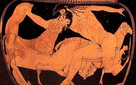 Полифем, Одиссей и овца, 5 век до н.э., Коллекция Шелби Уайта и Леона Леви
