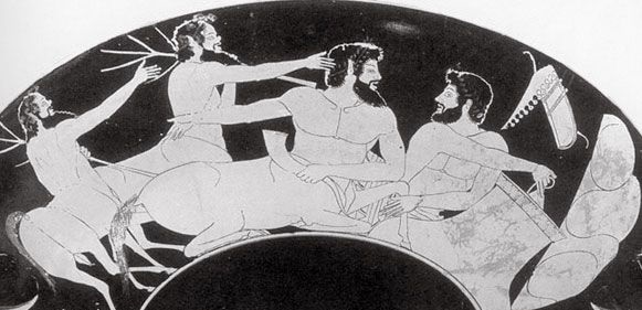 Геракл, Фолос и кентавры, 5 век до н.э., Базельский музей древностей