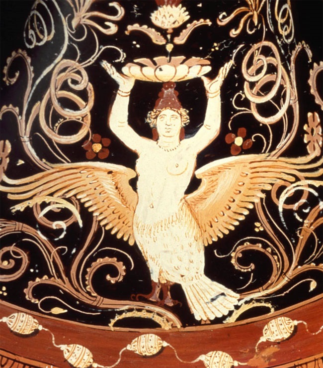 Декоративная сирена, 4 век до н.э., Музей Дж. Пола Гетти