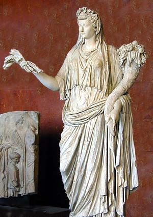 Деметра-Церера, греко-римская мраморная статуя, Государственный Эрмитаж