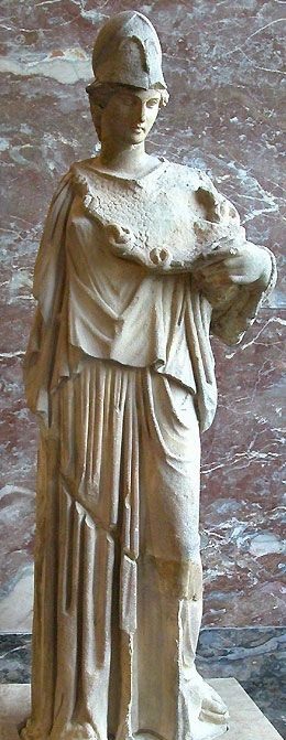 «Афина, греко-римская мраморная статуя из Селино, Лувр.